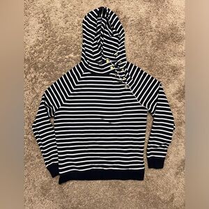 Lauren Ralph Lauren Navy/White Stripe Hooded Sweatshirt